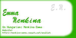 emma menkina business card